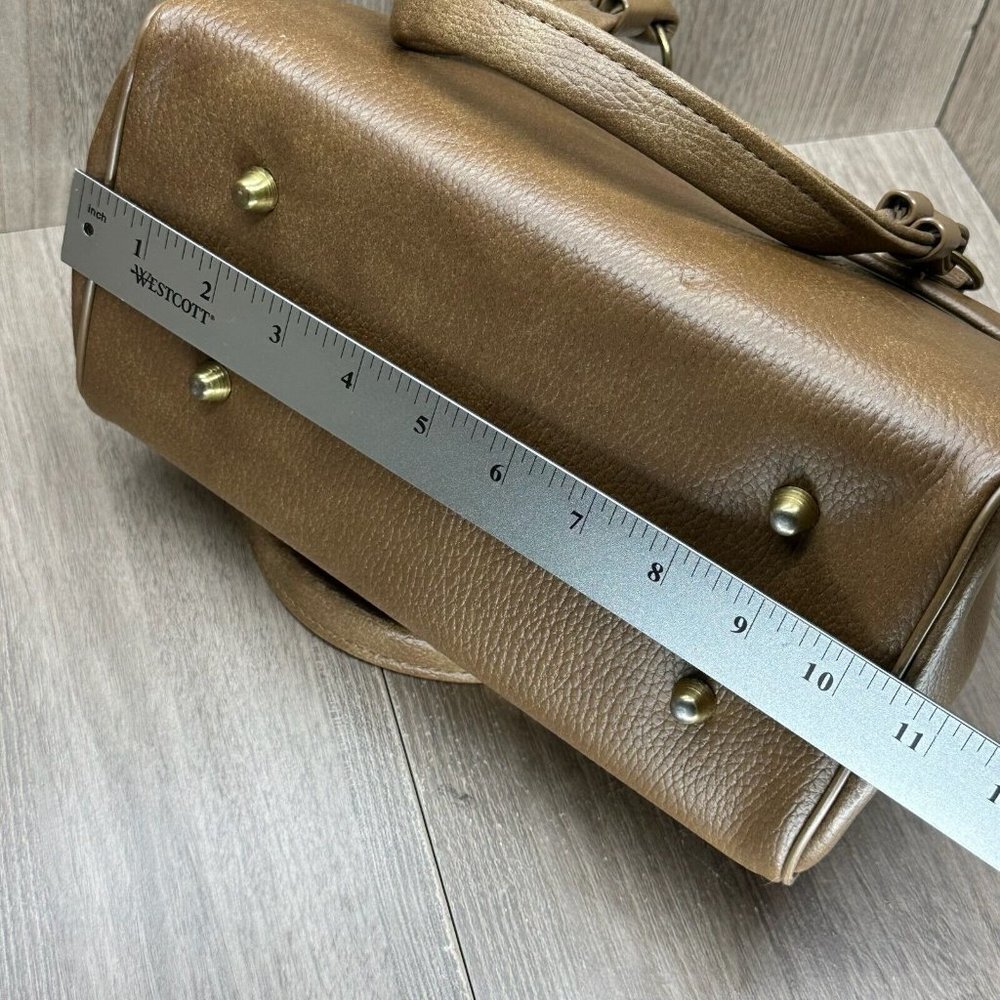 Vintage Jaclyn USA Shoulder Bag Womens Stand Alone Turn Lock Gold Plated Brown - Picture 11 of 11